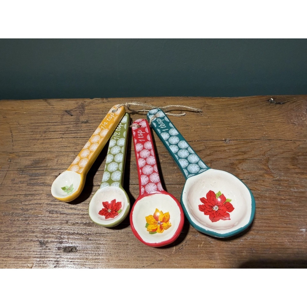 Pioneer Woman Classic Charm Measuring Spoons Set Christmas